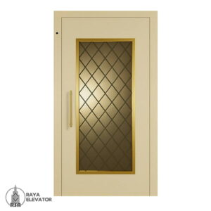 درب آسانسور لولایی کد6037 کرمی