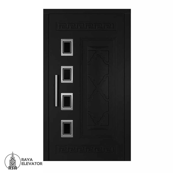 درب آسانسور لولایی کد6042 مشکی