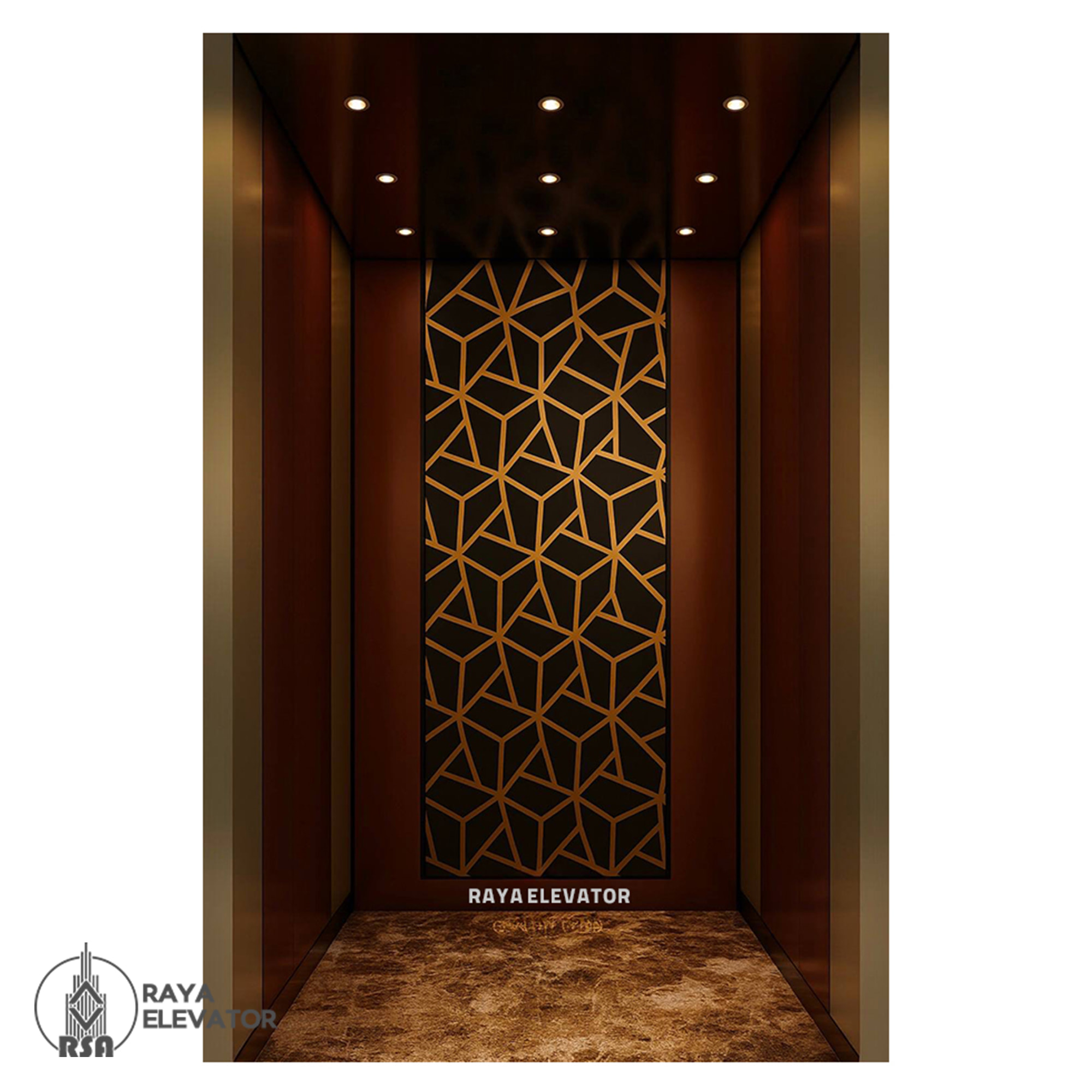 قیمت کابین آسانسور استیل کد3519