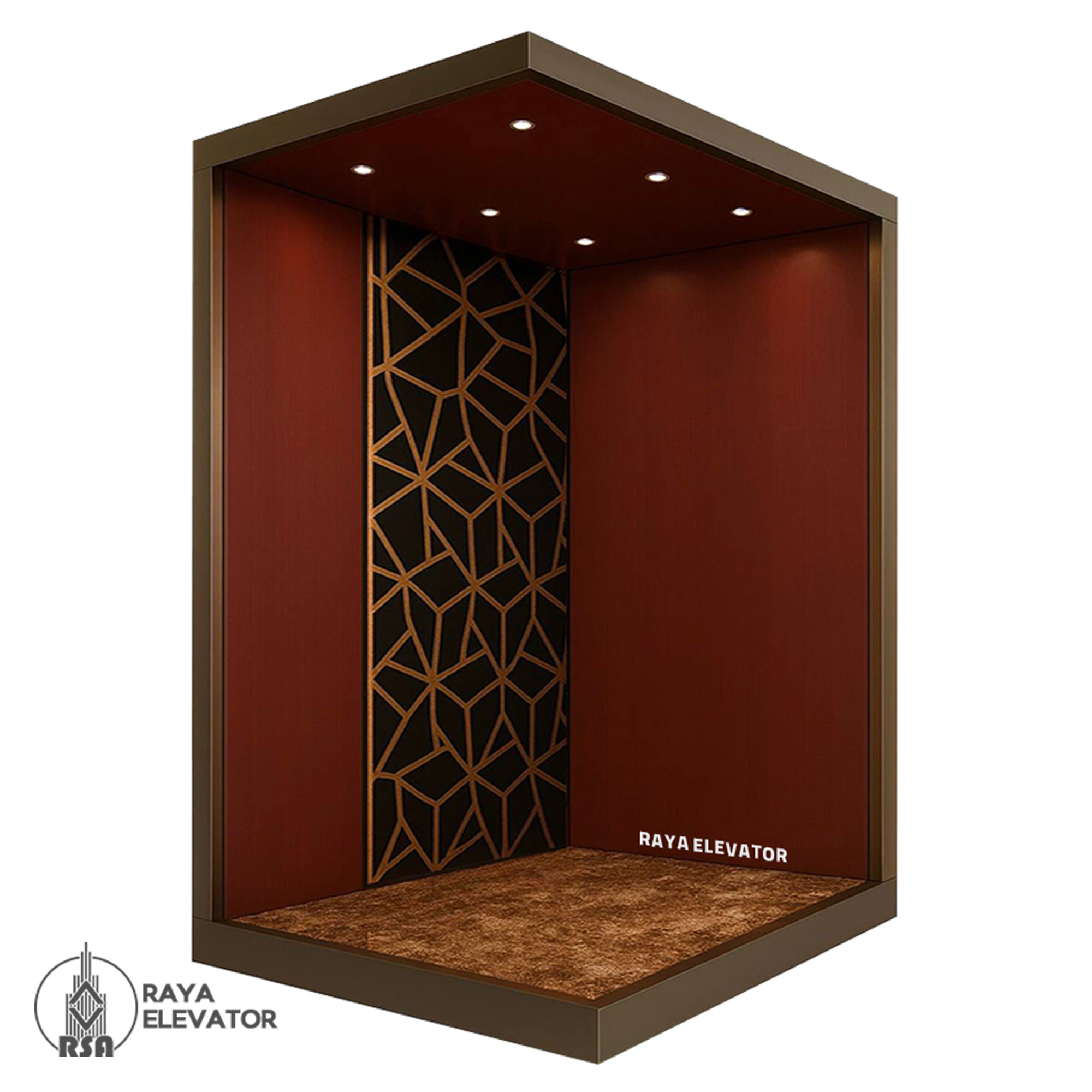 کابین آسانسور استیل کد3519