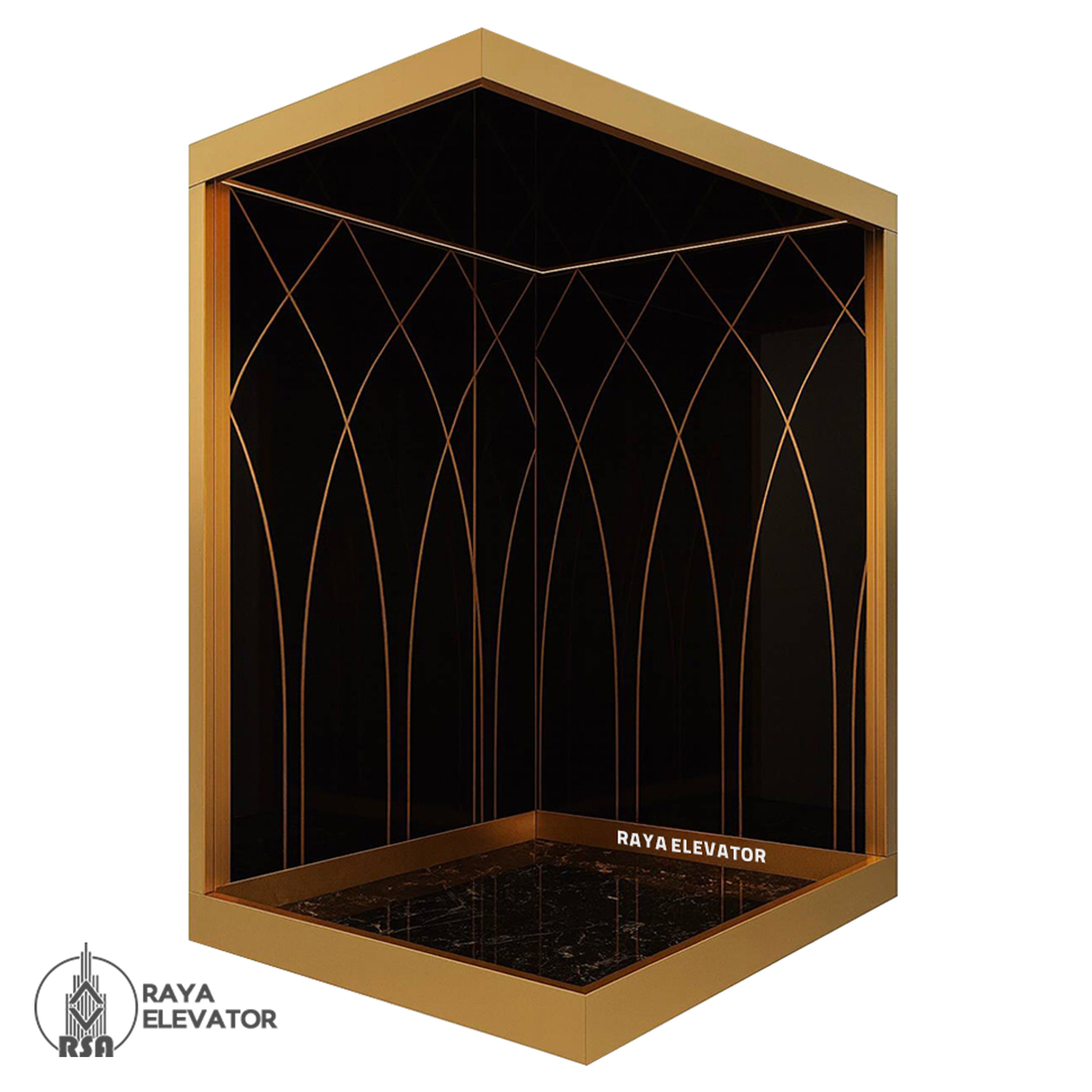 کابین آسانسور استیل کد3523