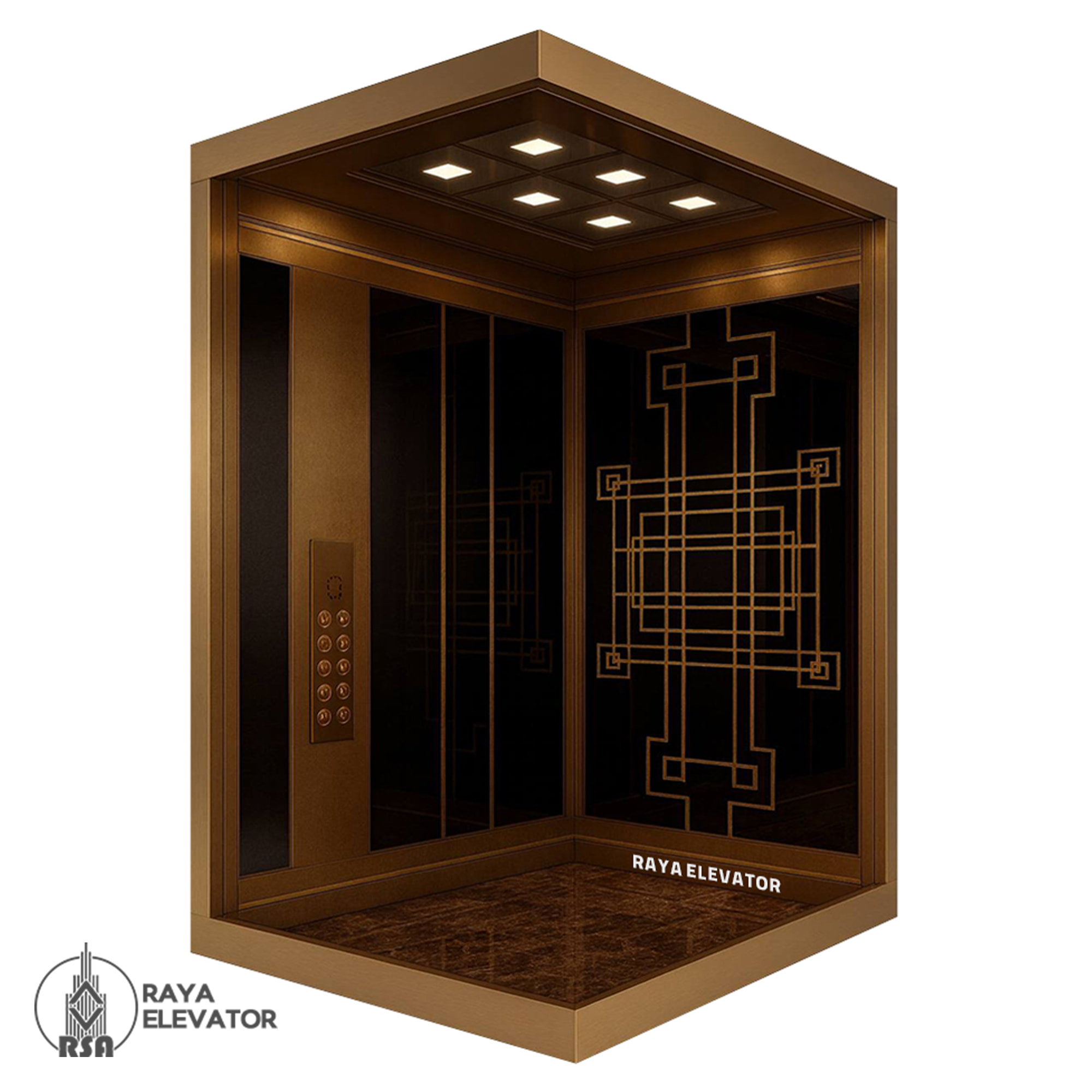 کابین آسانسور استیل کد3522