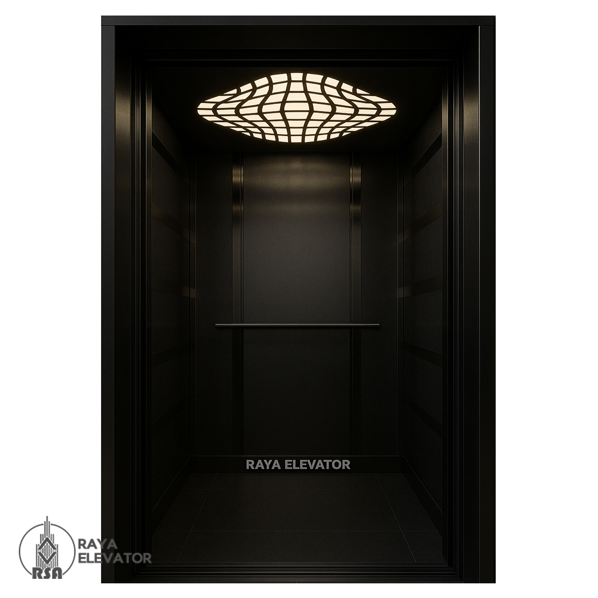 قیمت کابین آسانسور استیل خشدار کد 3708 مشکی