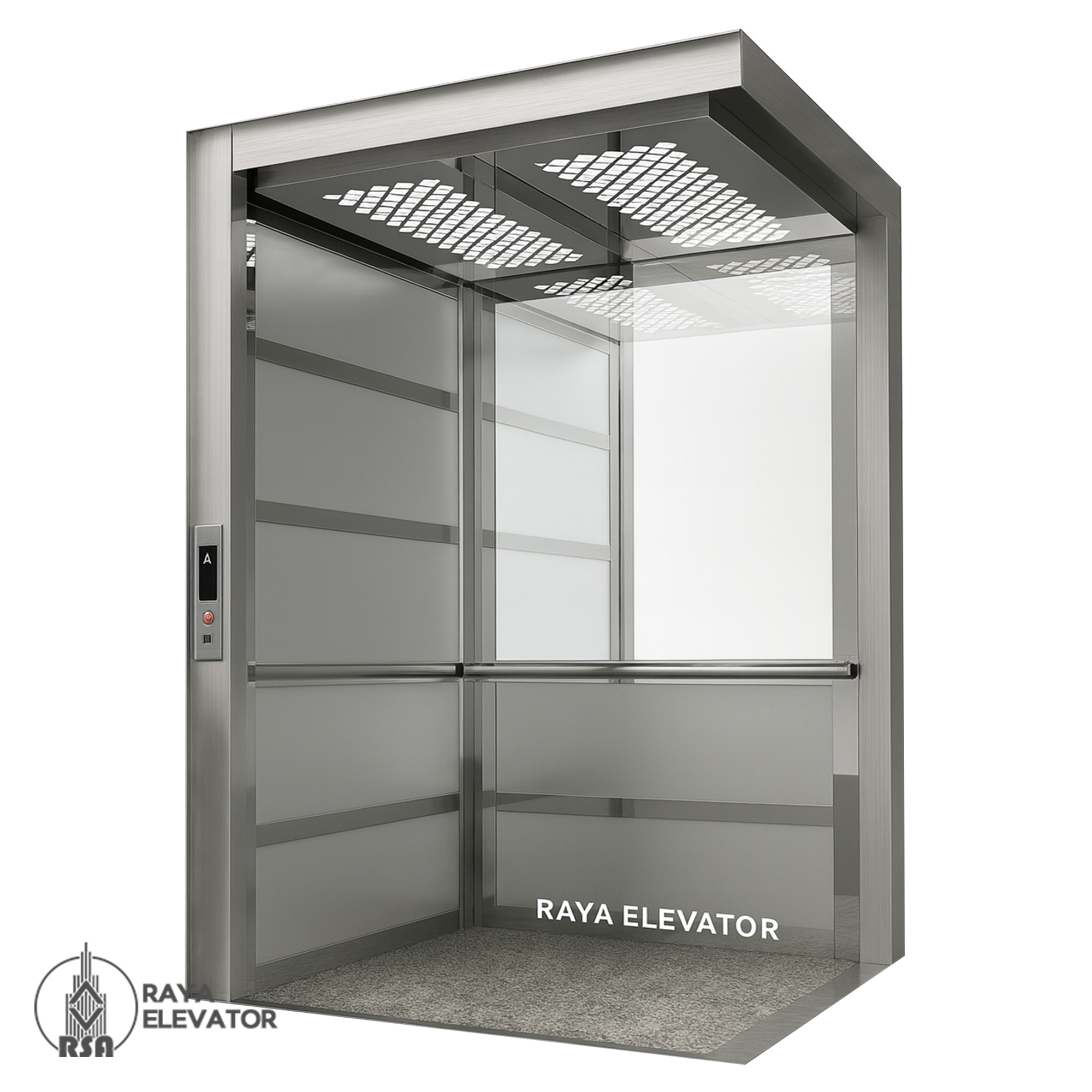 قیمت کابین آسانسور استیل میرور کد 3705 نقره ای