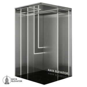 خرید کابین آسانسور استیل کد3725 نقره ای