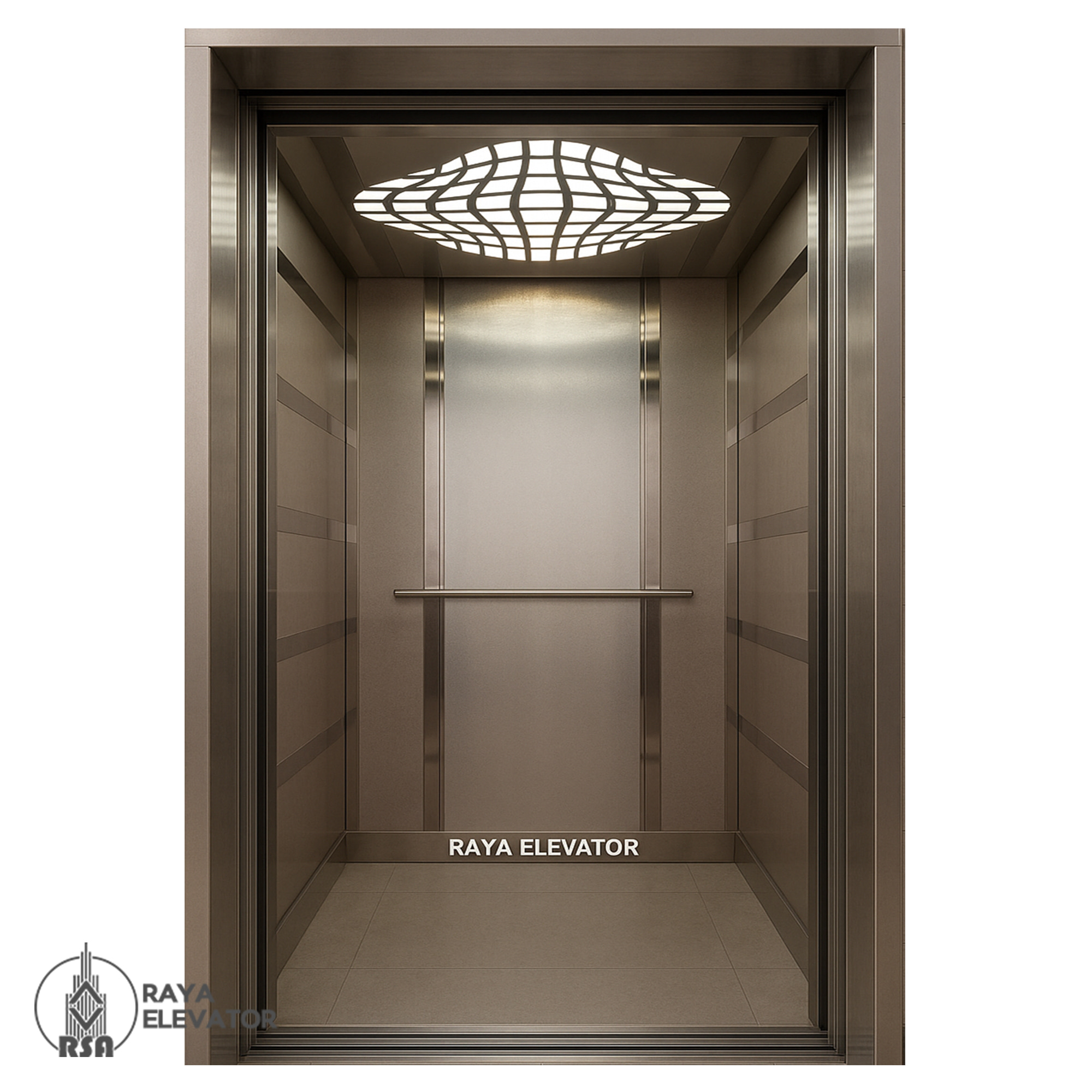 کابین آسانسور استیل خشدار کد 3708