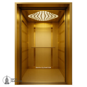 کابین آسانسور استیل خشدار کد 3708 طلایی