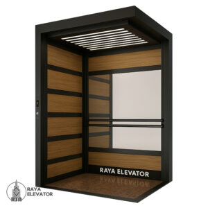کابین آسانسور ام دی اف استیل کد 3706 مشکی