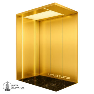 کابین آسانسور استیل کد 3721 طلایی