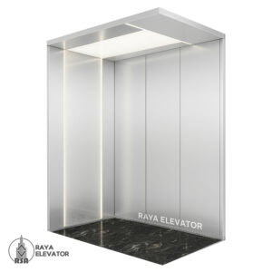 کابین آسانسور استیل کد 3721 نقره ای