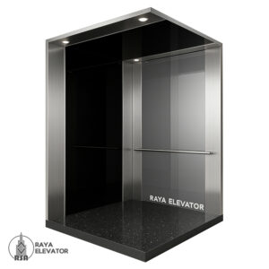 کابین آسانسور استیل کد 3726 نقره ای