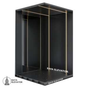 کابین آسانسور استیل کد3722 مشکی
