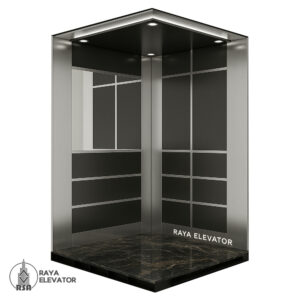 کابین آسانسور استیل کد3724 دودی