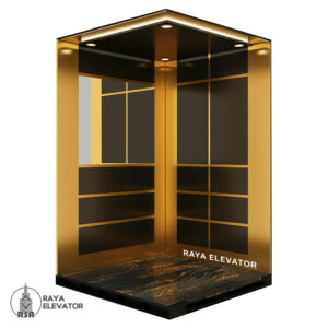 قیمت کابین آسانسور استیل کد3724 طلایی