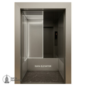 کابین آسانسور استیل کد3753 نقره ای