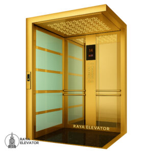 خرید کابین استیل نقره ای دکور شیشه ای کد 3700 طلایی