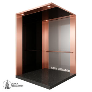 کابین آسانسور استیل کد 3726 رزگلد