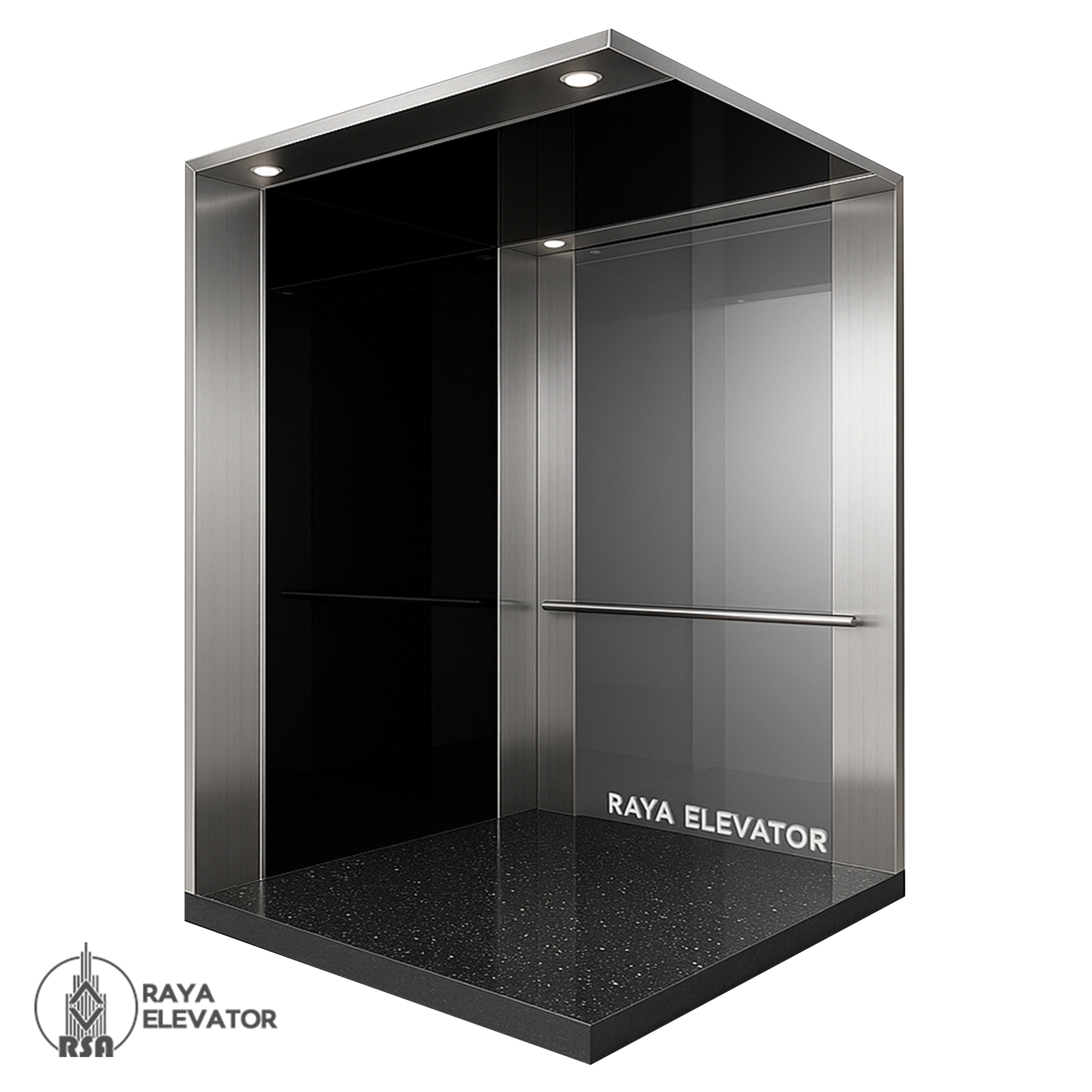 کابین آسانسور استیل کد 3726 نقره ای