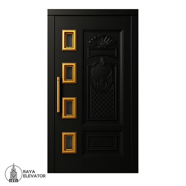 درب آسانسور لولایی کد 6055 مشکی