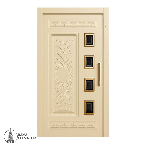 قیمت درب آسانسور لولایی کد 6059 کرمی