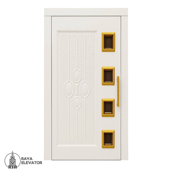 درب آسانسور لولایی کد 6061 سفید