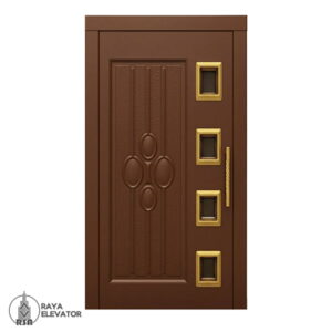 خرید درب آسانسور لولایی کد 6061 قهوه ای