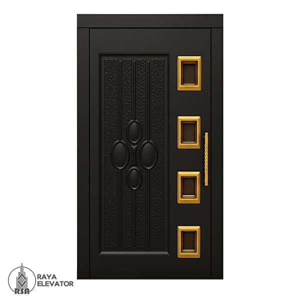 درب آسانسور لولایی کد 6061 مشکی