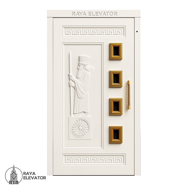 خرید درب آسانسور لولایی کد6051 سفید