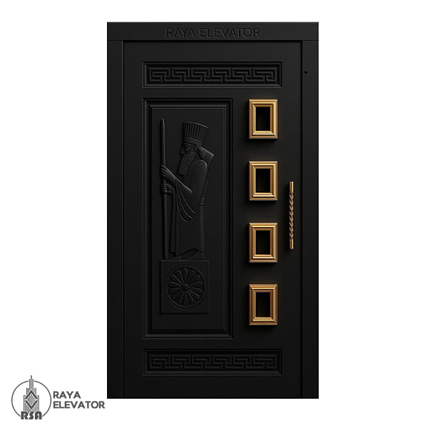 درب آسانسور لولایی کد6051 مشکی