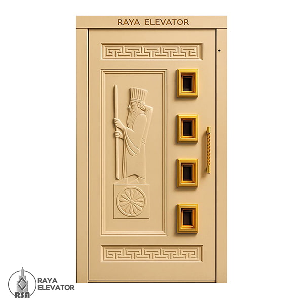 درب آسانسور لولایی کد6051 کرمی