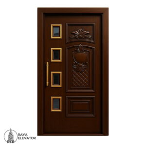 قیمت درب آسانسور لولایی کد6055 قهوه ای