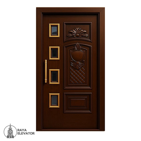 قیمت درب آسانسور لولایی کد6055 قهوه ای