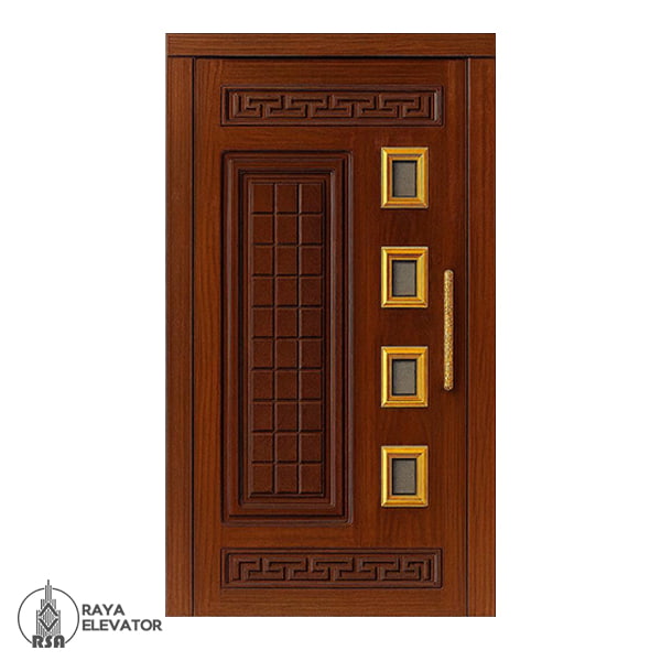خرید درب آسانسور لولایی کد6060 قهوه ای