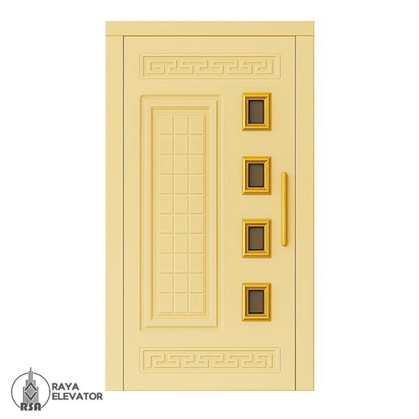 درب آسانسور لولایی کد6060 کرم