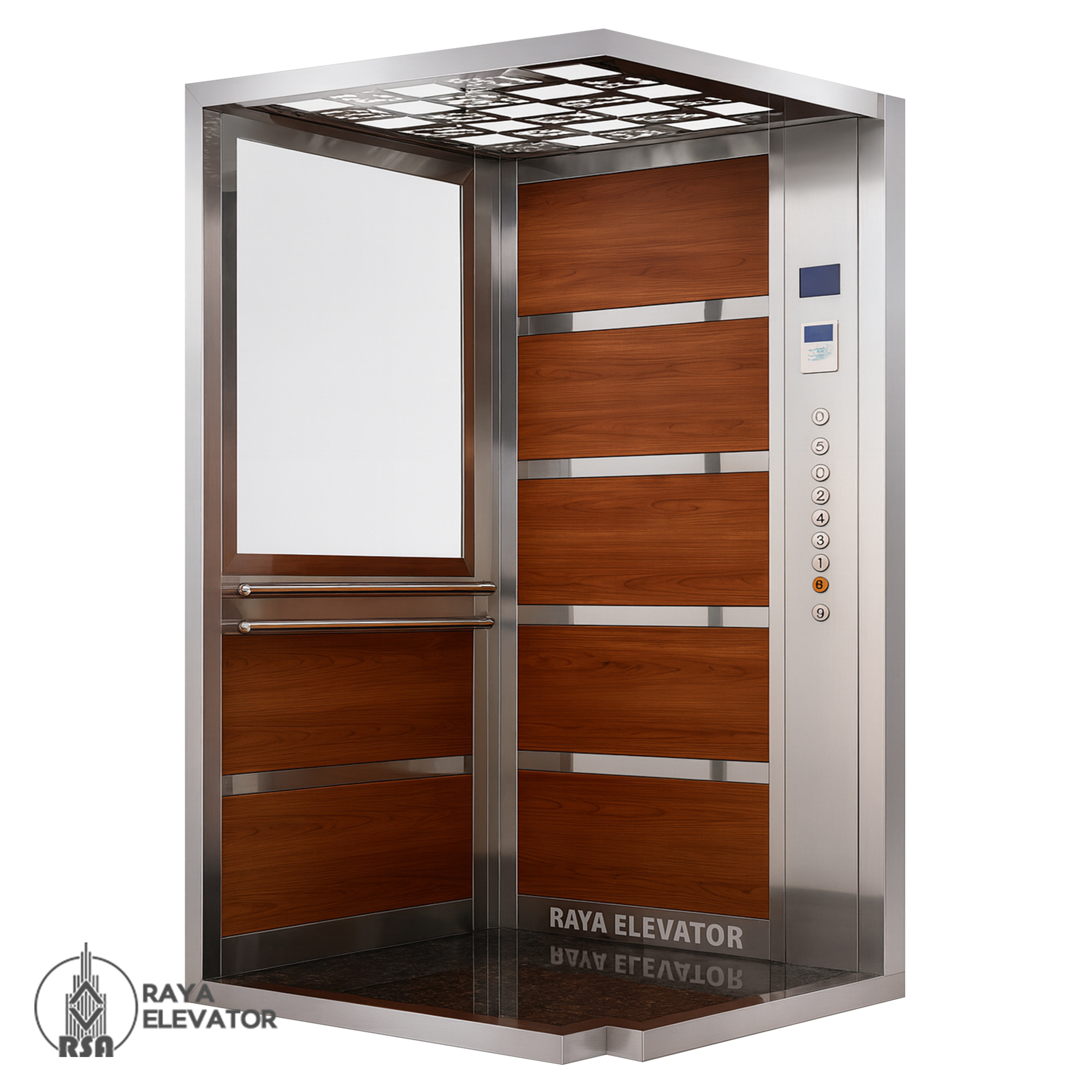 خرید کابین آسانسور ام دی اف کد3704 نقره ای