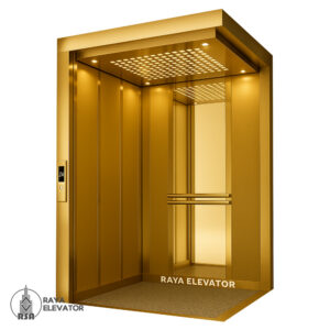 کابین آسانسور استیل مگا کد3702 طلایی