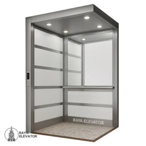 کابین آسانسور ام دی اف استیل کد3701 نقره ای