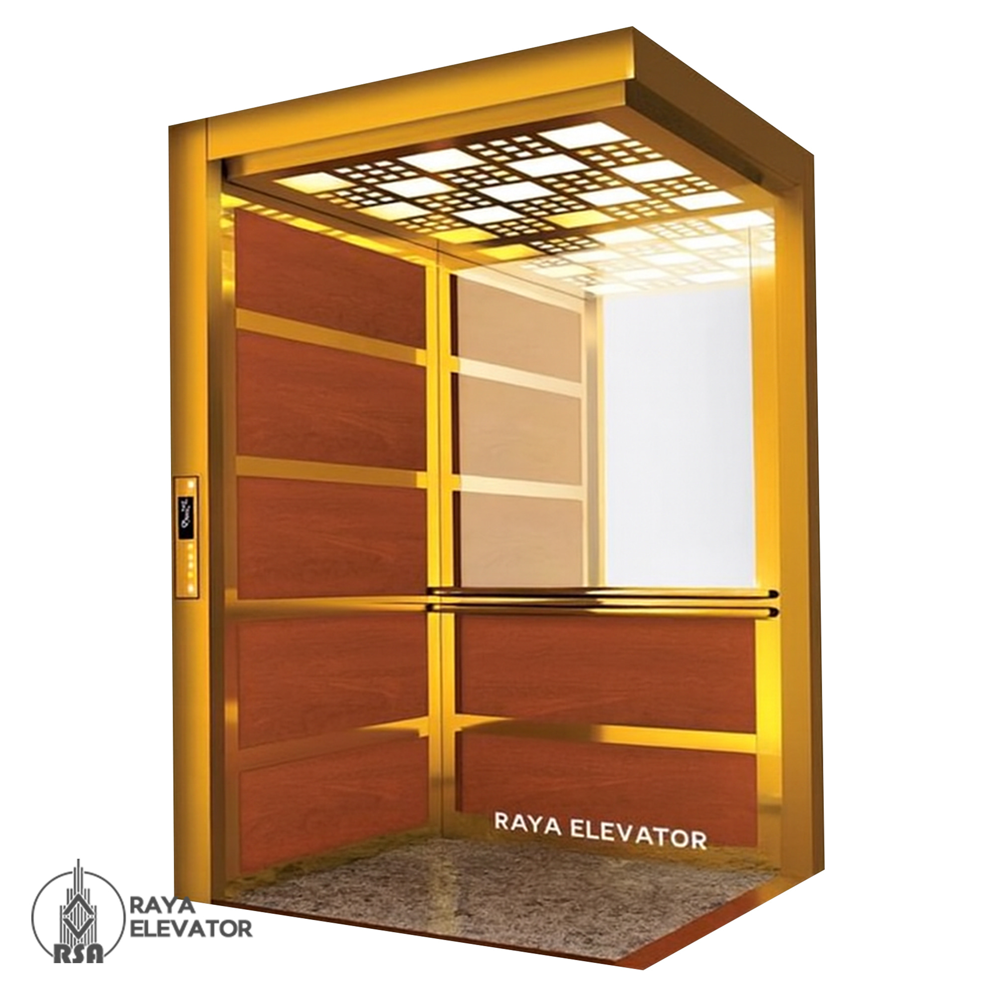 کابین آسانسور ام دی اف کد3703 طلایی