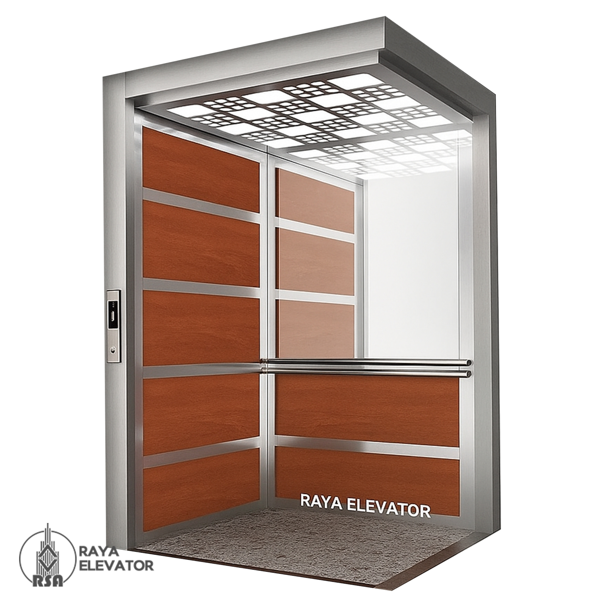 قیمت کابین آسانسور ام دی اف کد3703 نقره ای