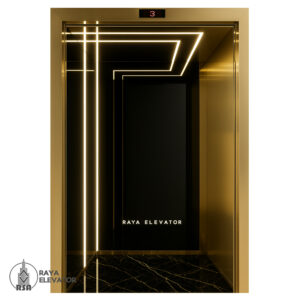 کابین آسانسور استیل کد 3759 SIVAN طلایی