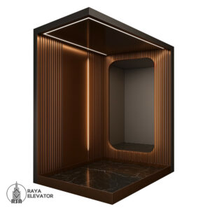 کابین آسانسور استیل کد 3762 ROYAL رزگلد