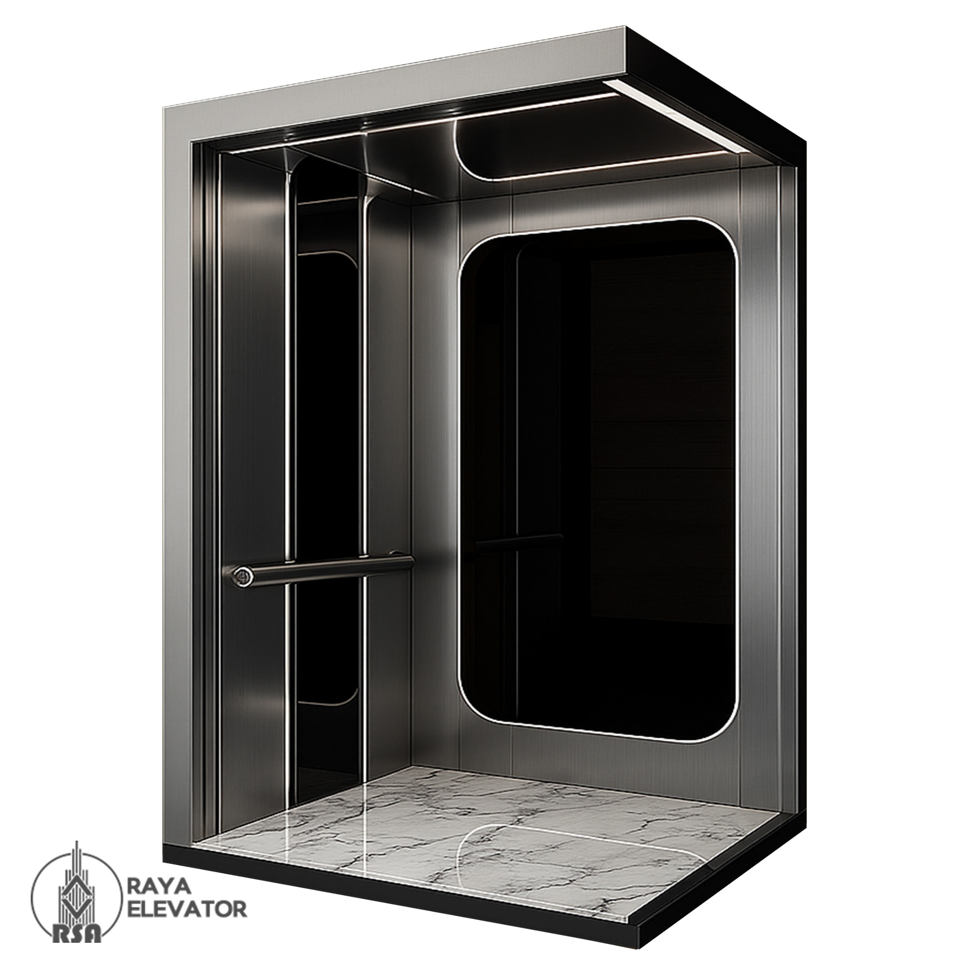 قیمت کابین آسانسور استیل کد 3765 ARSHIAنقره ای