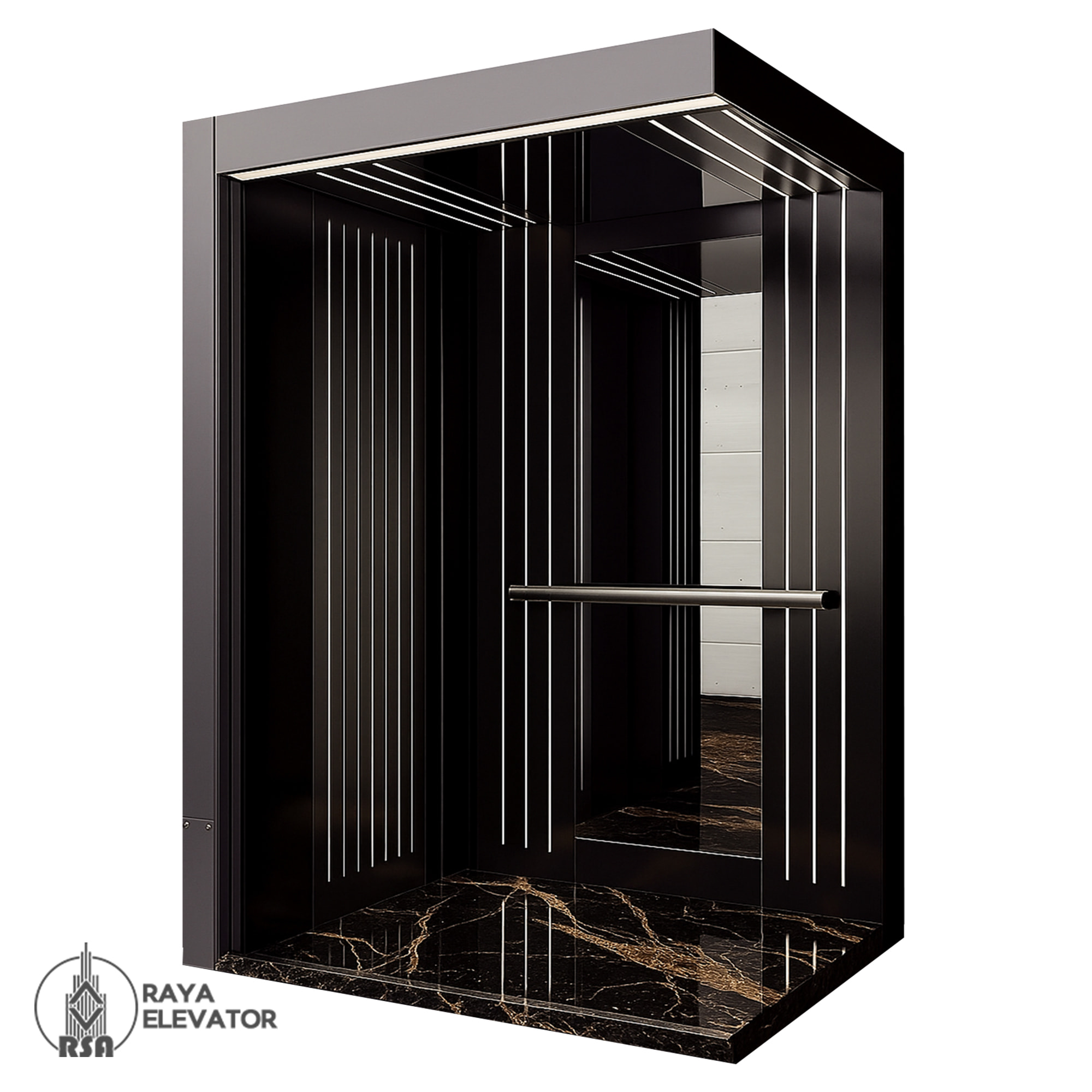 خرید کابین آسانسور استیل کد 3767 DENA مشکی