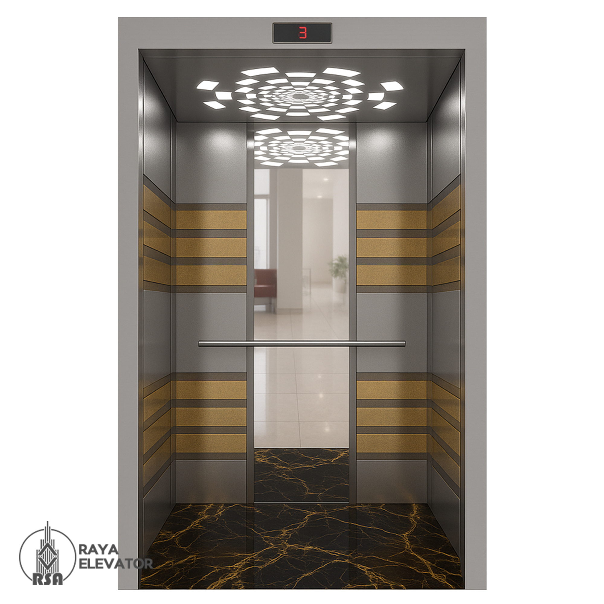 کابین آسانسور استیل کد 3768 RASHA