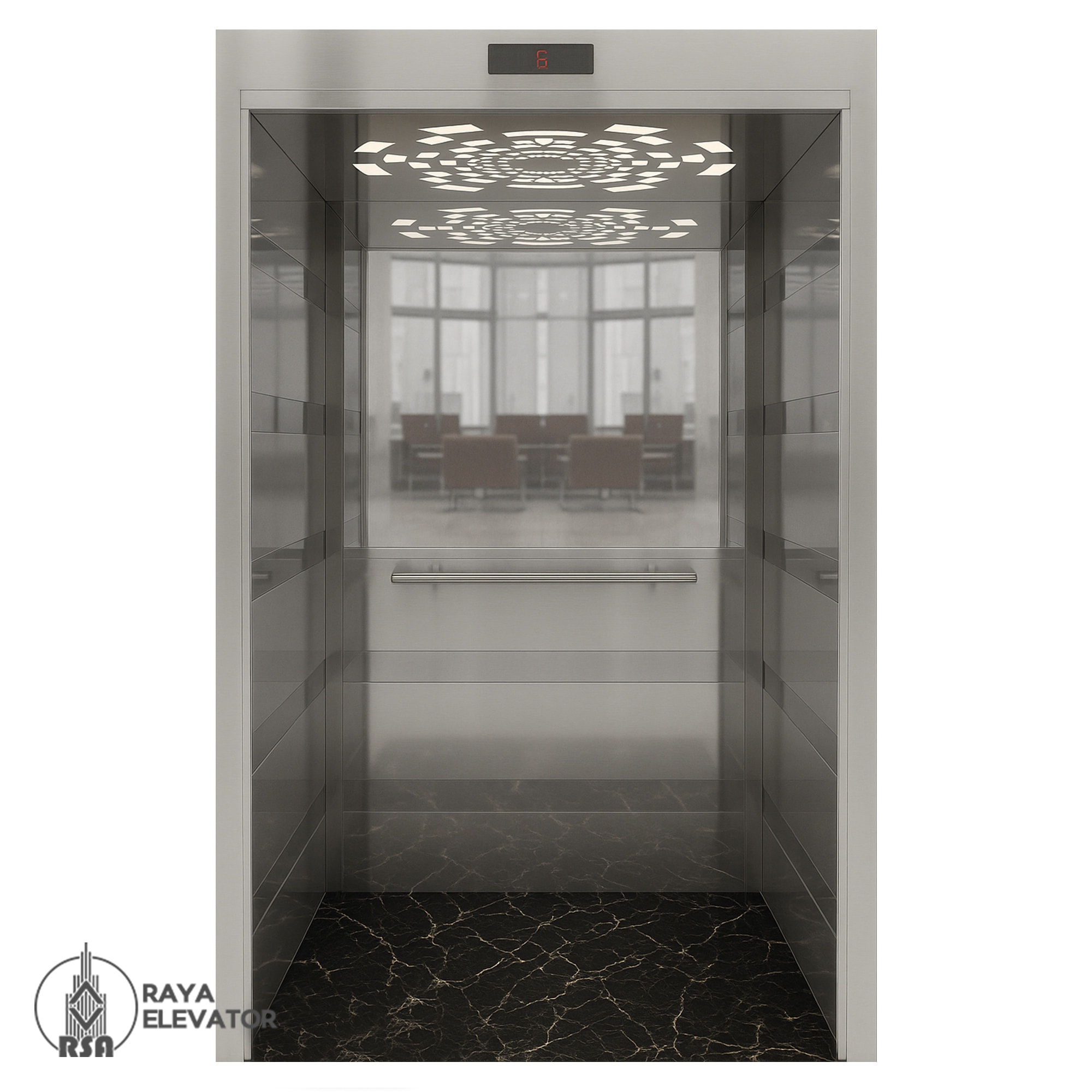 قیمت کابین آسانسور استیل کد 3771 ALBORZ نقره ای