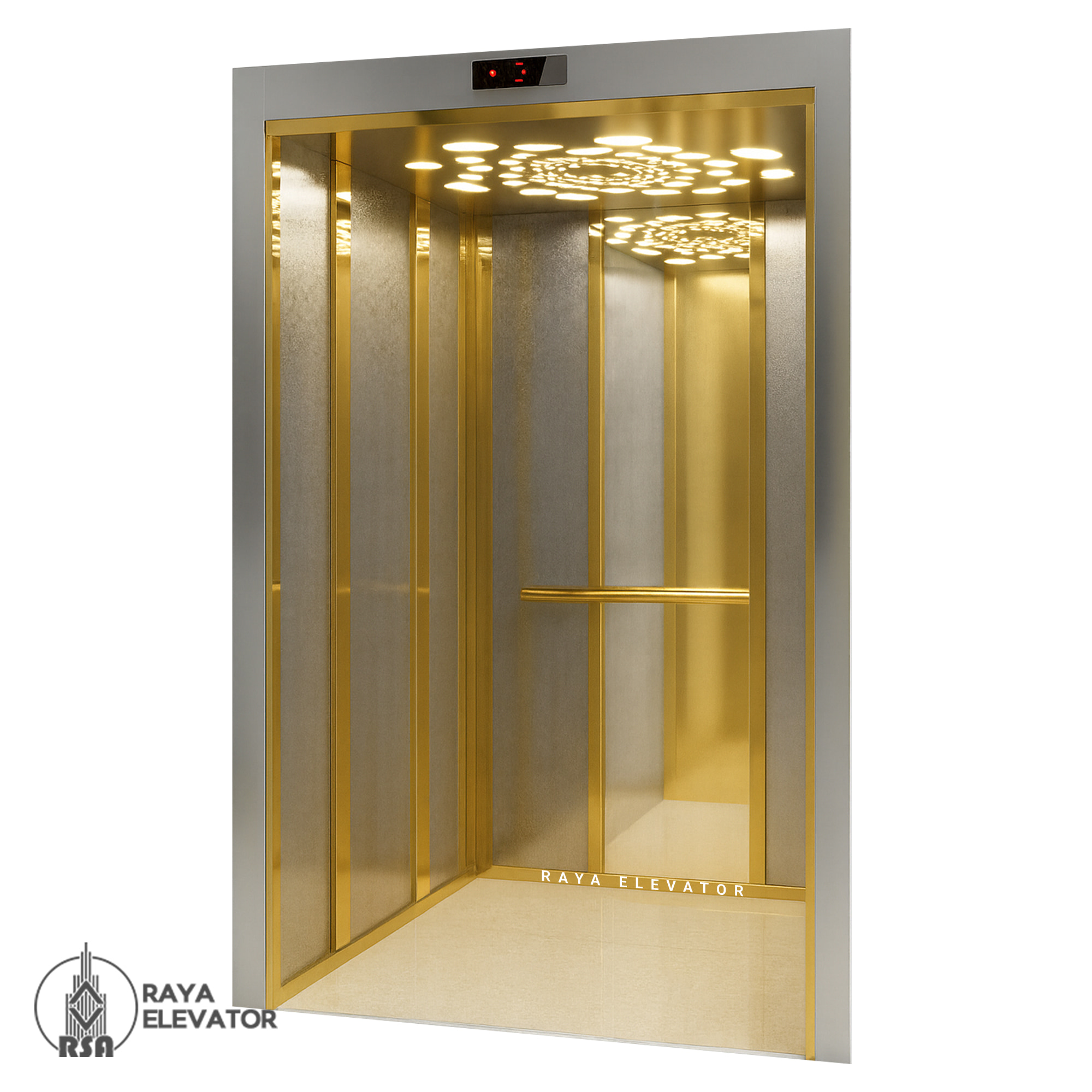 کابین آسانسور استیل کد 3786 RAYKA نقره ای