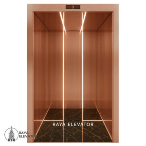 قیمت کابین آسانسور استیل کد 3788 VISTA رزگلد