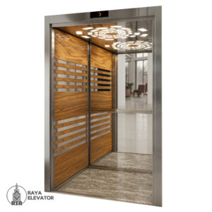 کابین آسانسور ام دی اف استیل کد 3782 VARNA نقره ای