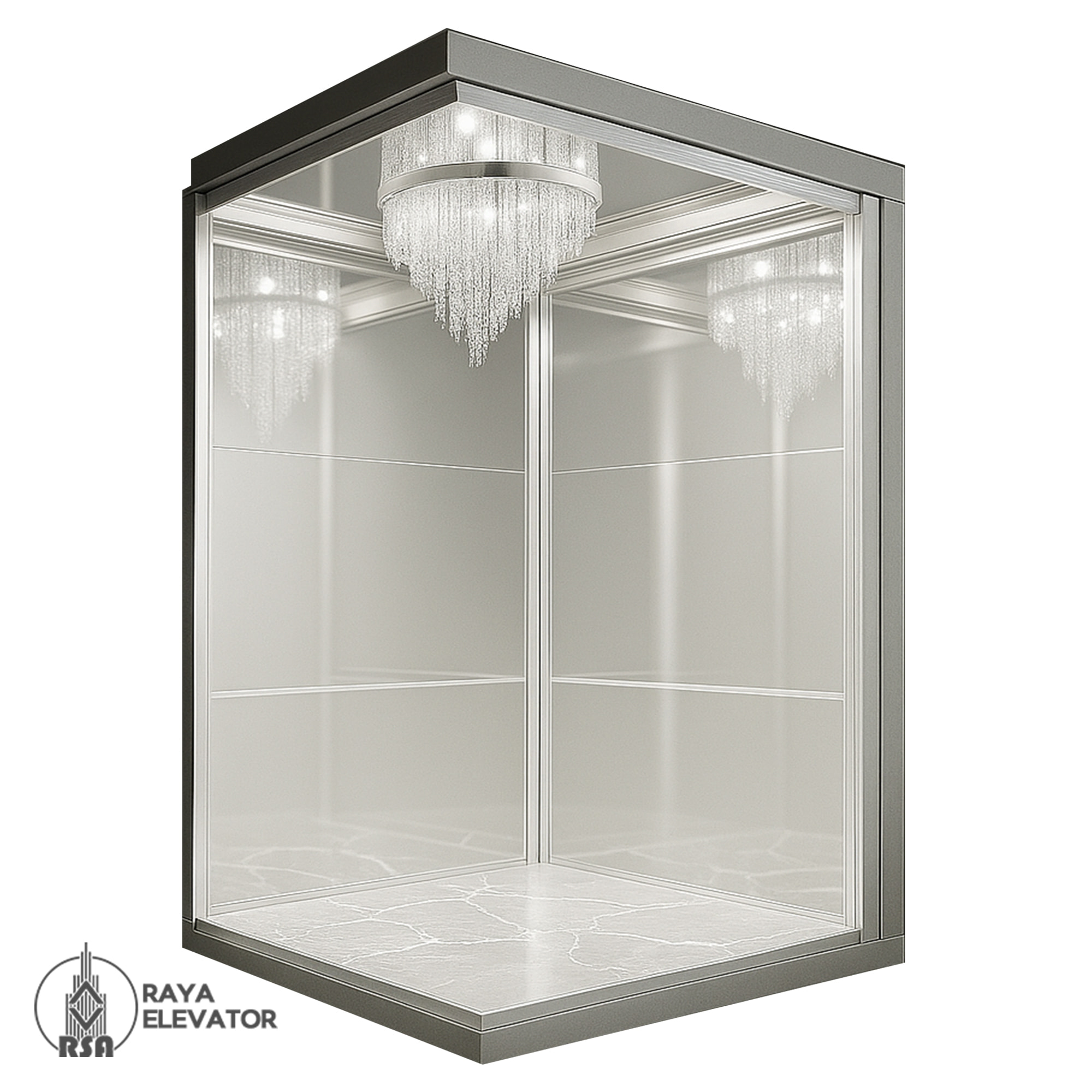 کابین آسانسور کد 3781 TOSKA نقره ای