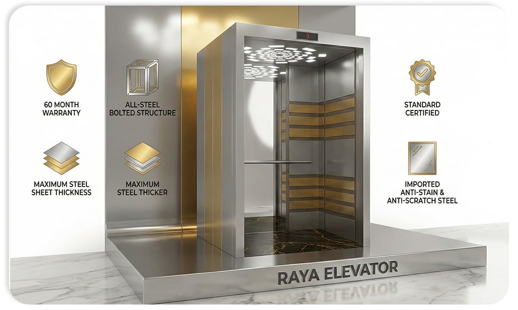 خرید کابین آسانسور استیل ارزان